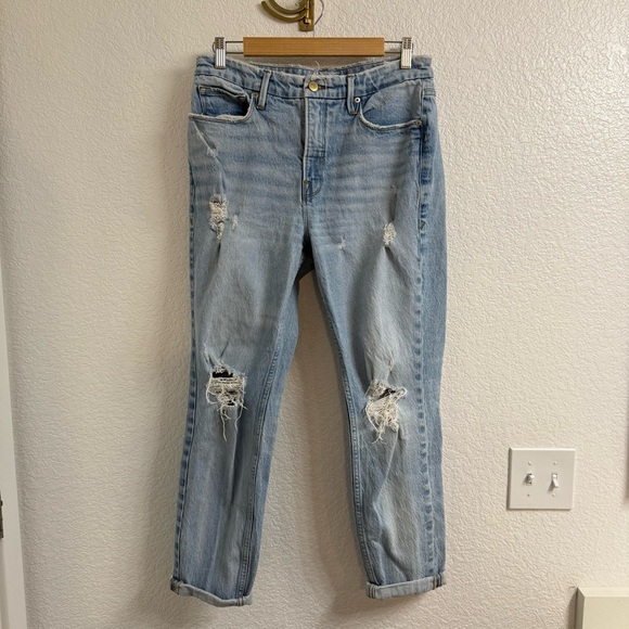 Good American Good Girlfriend High Rise Denim Light Blue Size 6 - Picture 1 of 4